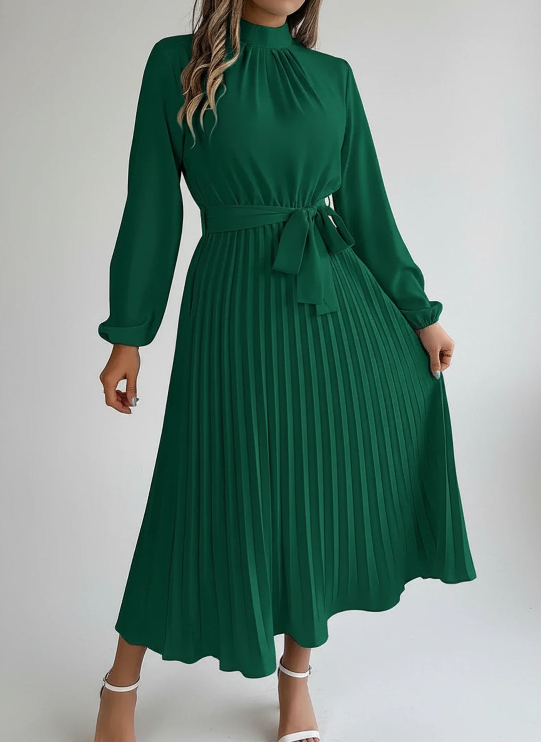Long Sleeve A-Line Midi Dress for Women