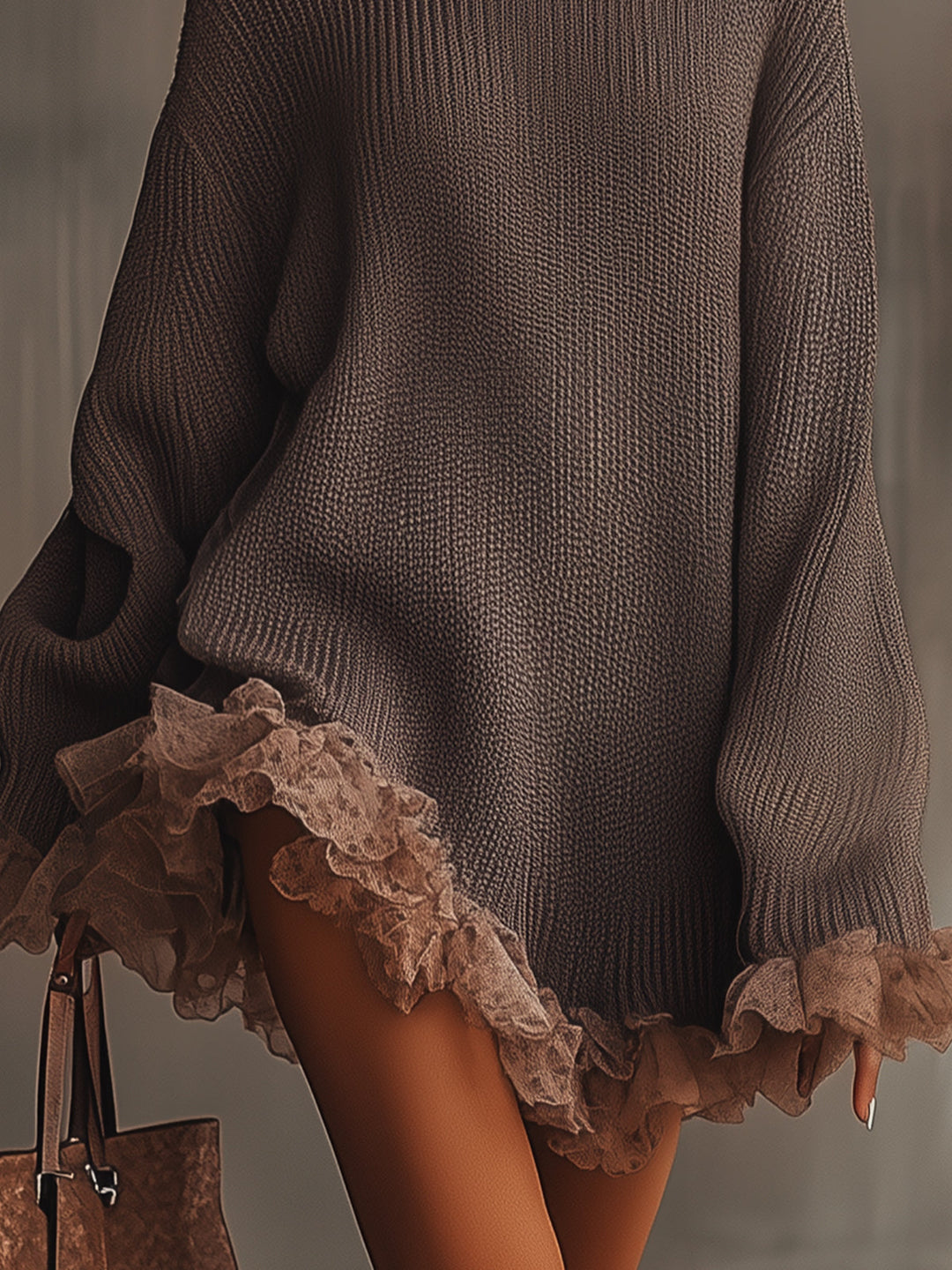 Madison | Women's Oversized Long Sleeve Mini Sweater Dress
