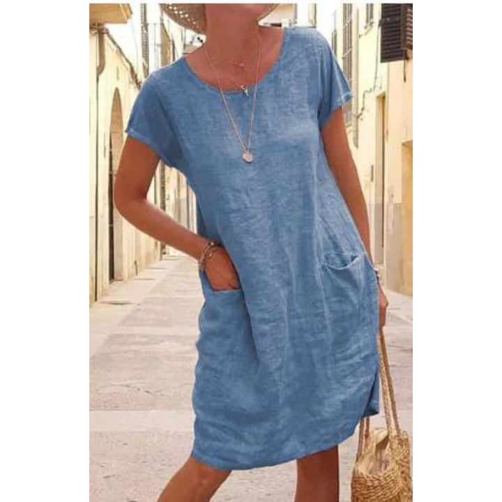 Margaret | Women's Relaxed Fit Knee Length T-Shirt Dress
