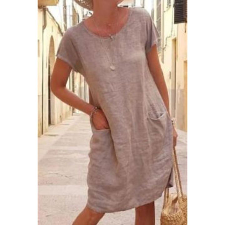 Margaret | Women's Relaxed Fit Knee Length T-Shirt Dress