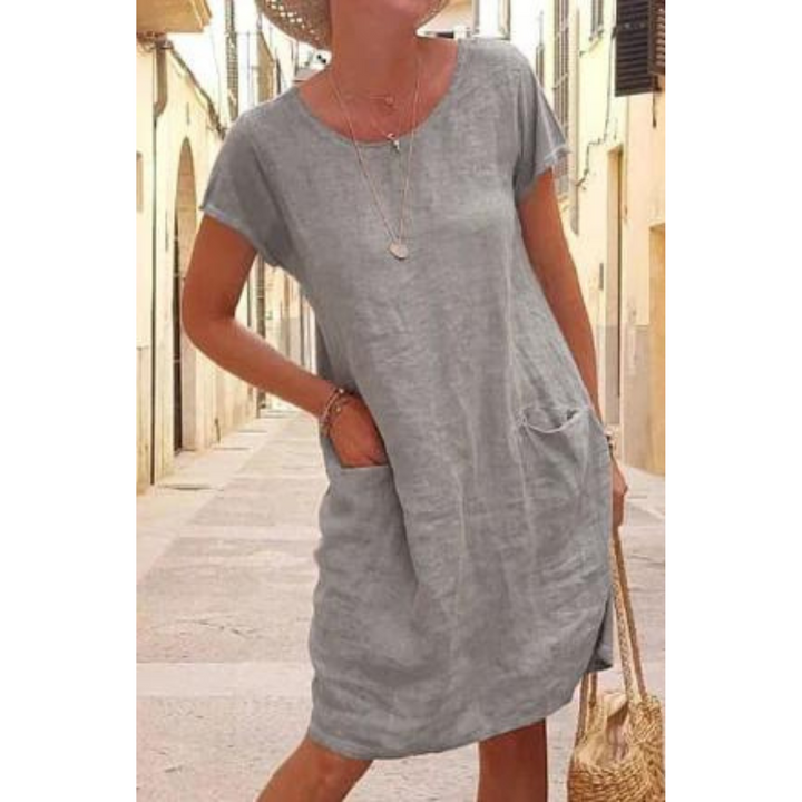 Margaret | Women's Relaxed Fit Knee Length T-Shirt Dress