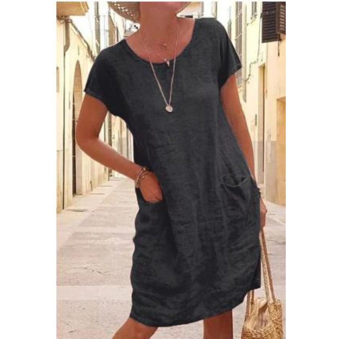 Margaret | Women's Relaxed Fit Knee Length T-Shirt Dress