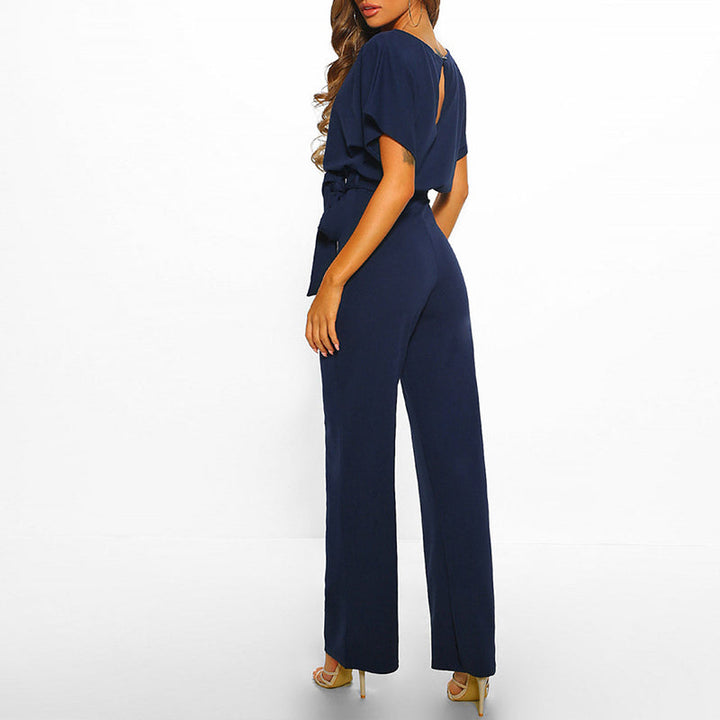 Mckenzie | Women's Wide Leg Belted Jumpsuit