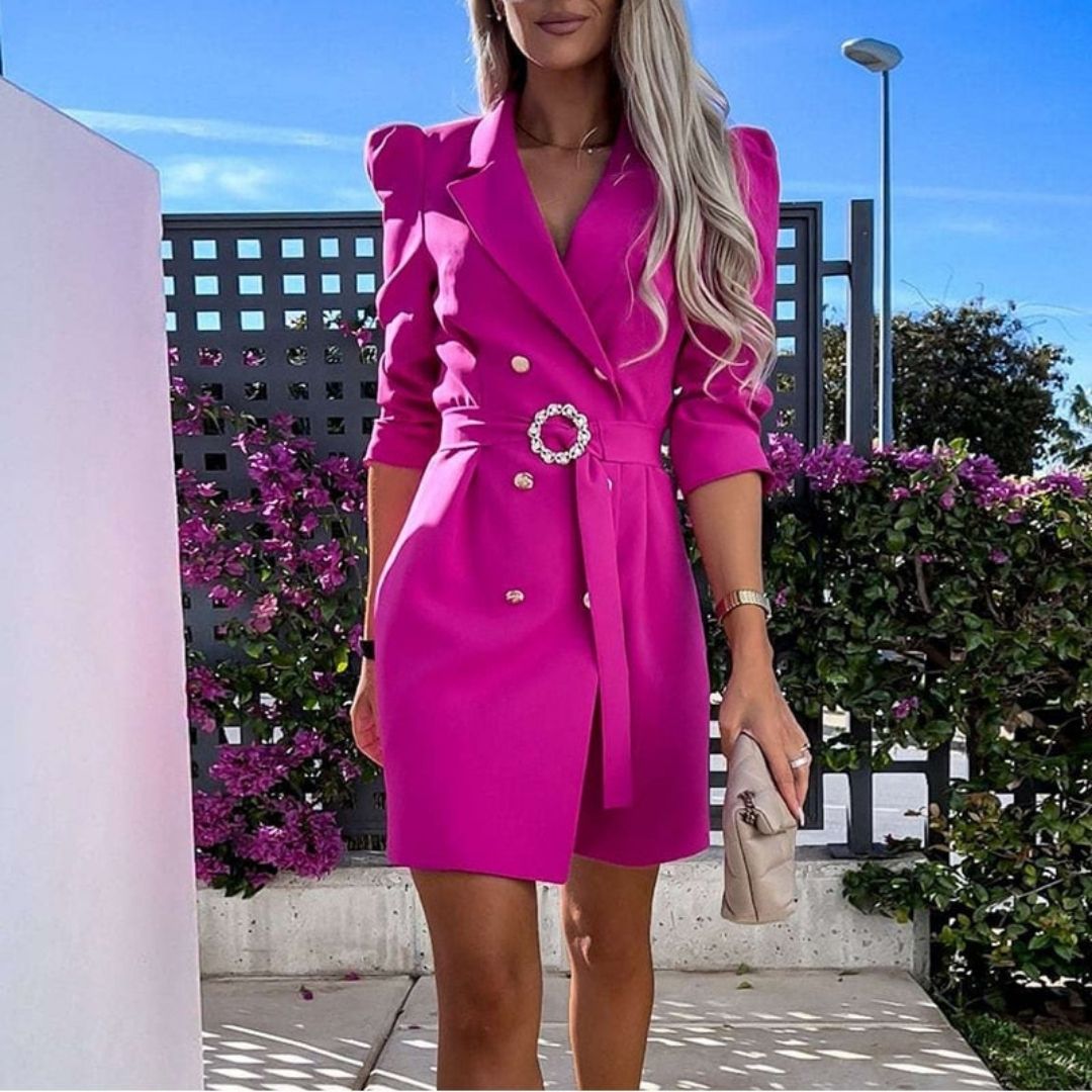 Meredith | Women's Belted Blazer Mini Dress