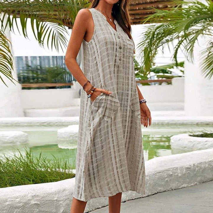 Mia | Women's Sleeveless A-Line Midi Dress