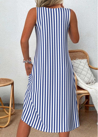 Nancy | Women's Sleeveless A-Line Midi Dress