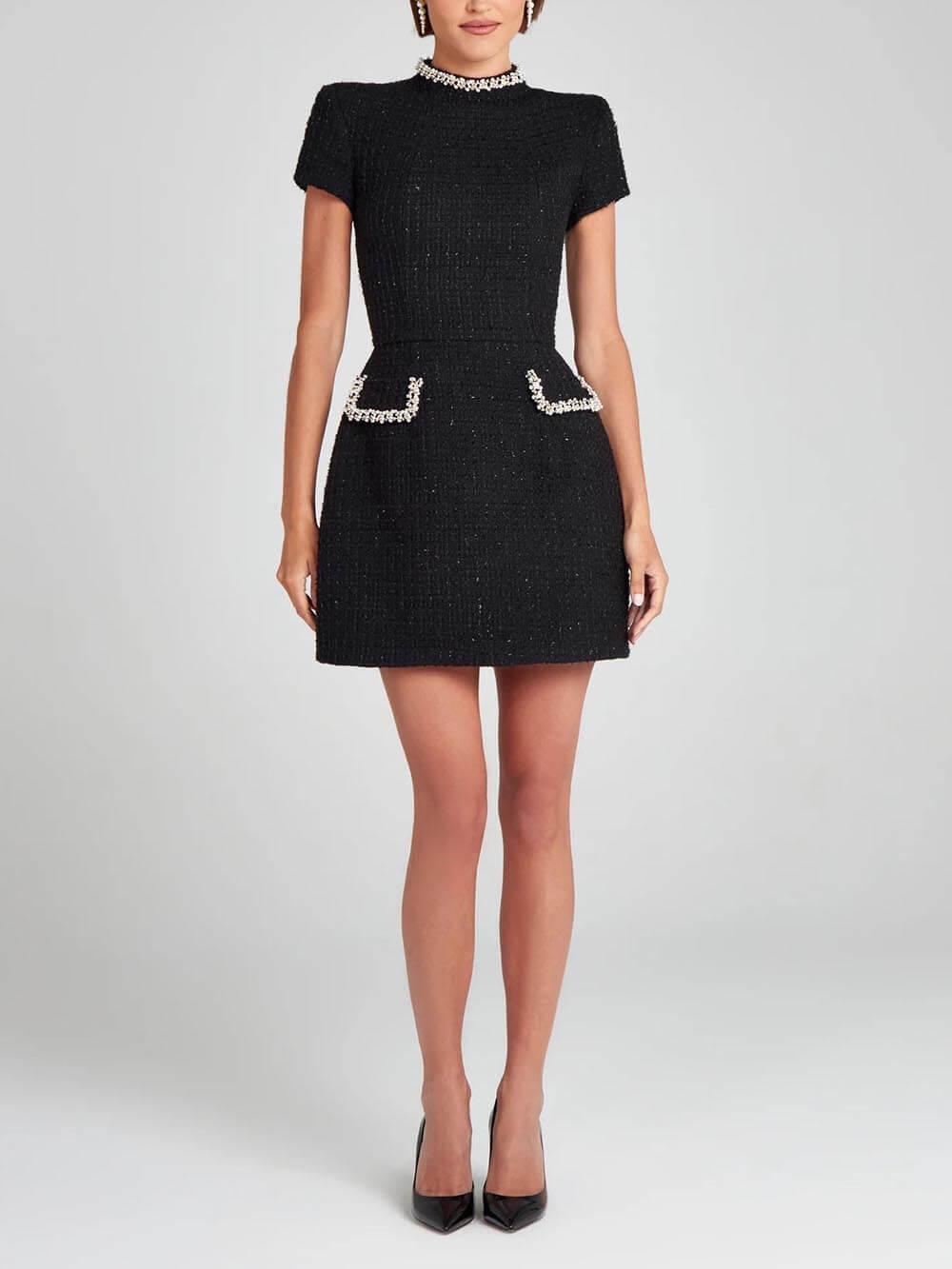 Naomi | Women's High Neck A-Line Mini Dress