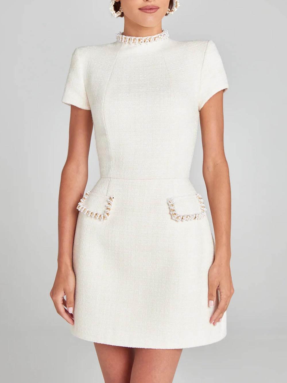 Naomi | Women's High Neck A-Line Mini Dress