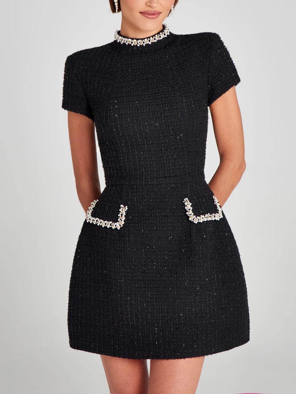 Naomi | Women's High Neck A-Line Mini Dress