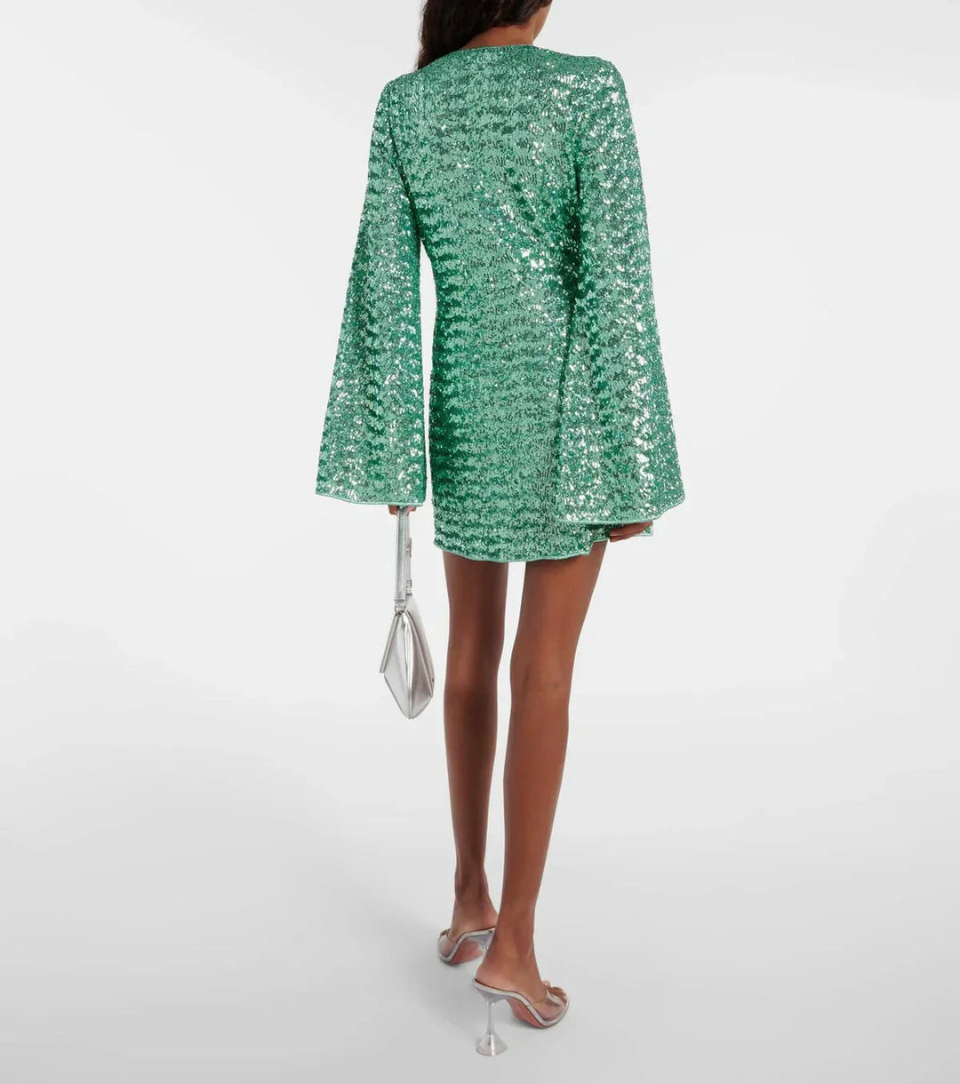 Nicole | Women's V-Neck Mini Dress
