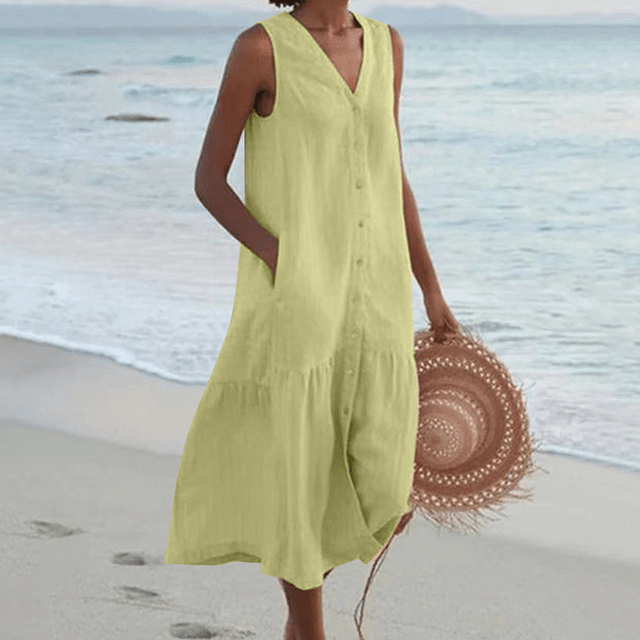 Nina | Women's Sleeveless Midi Dress
