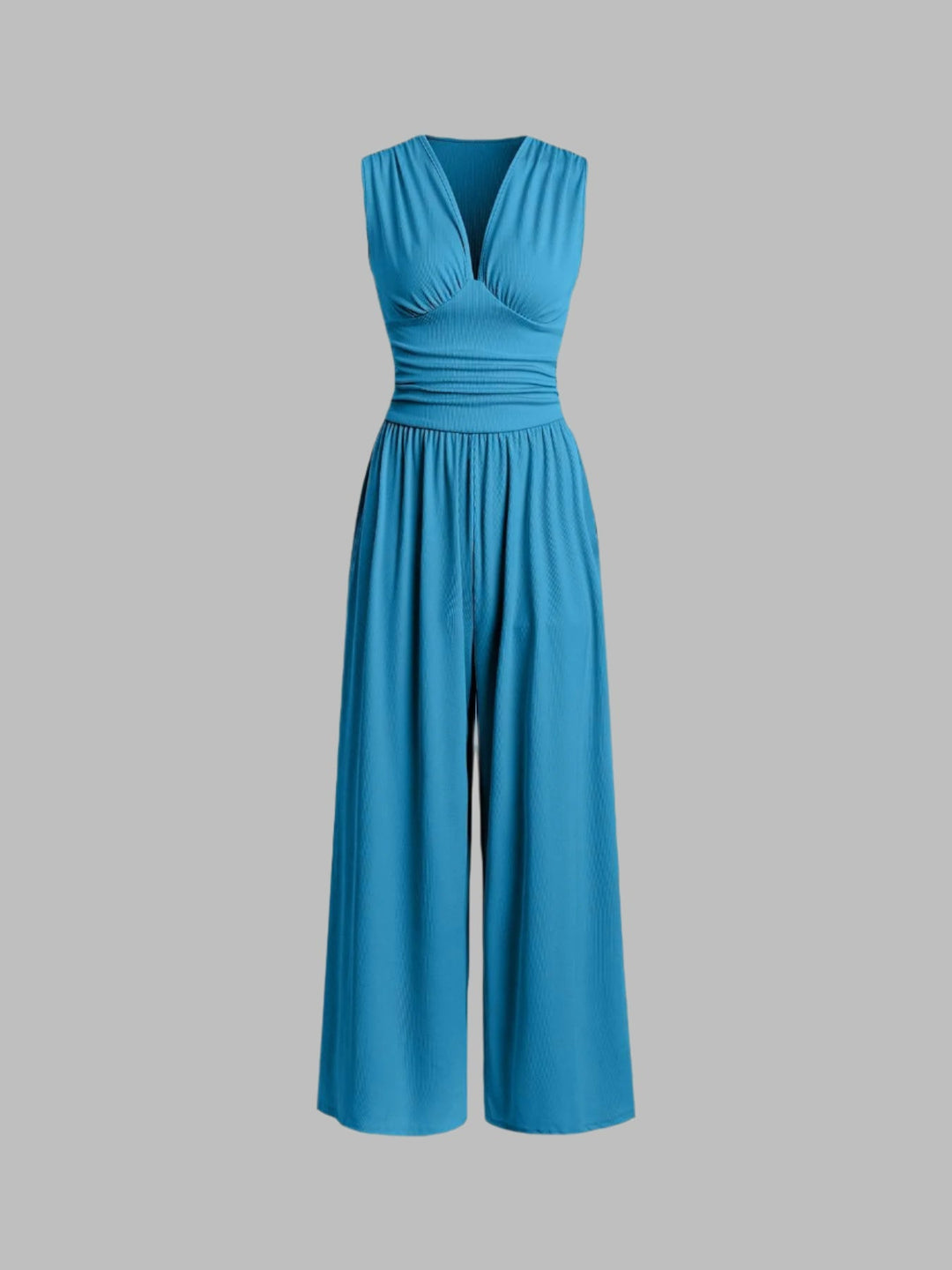 Noelle | Women's V-Neck Sleeveless Wide Leg Jumpsuit