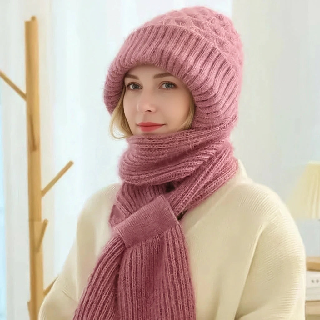 Aurora | Fleece-Lined Winter Hat & Scarf Set