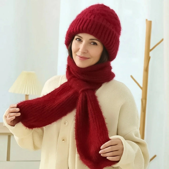 Aurora | Fleece-Lined Winter Hat & Scarf Set