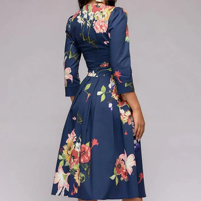 Patricia | Women's Dress with Pockets A-Line Midi Dress