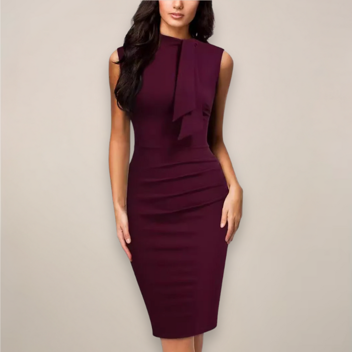 Peggy | Women's Sleeveless Fitted Midi Dress