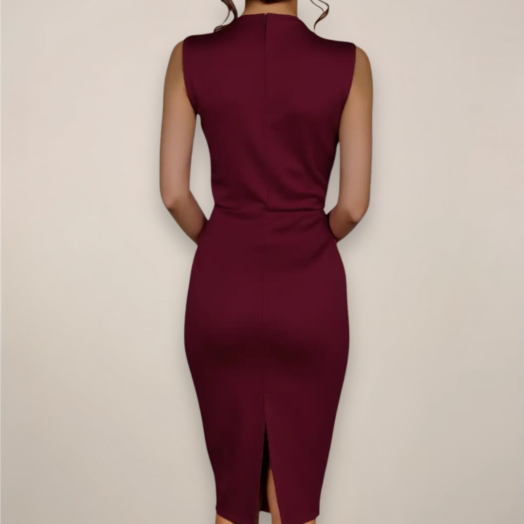 Peggy | Women's Sleeveless Fitted Midi Dress