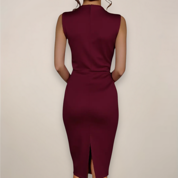 Peggy | Women's Sleeveless Fitted Midi Dress