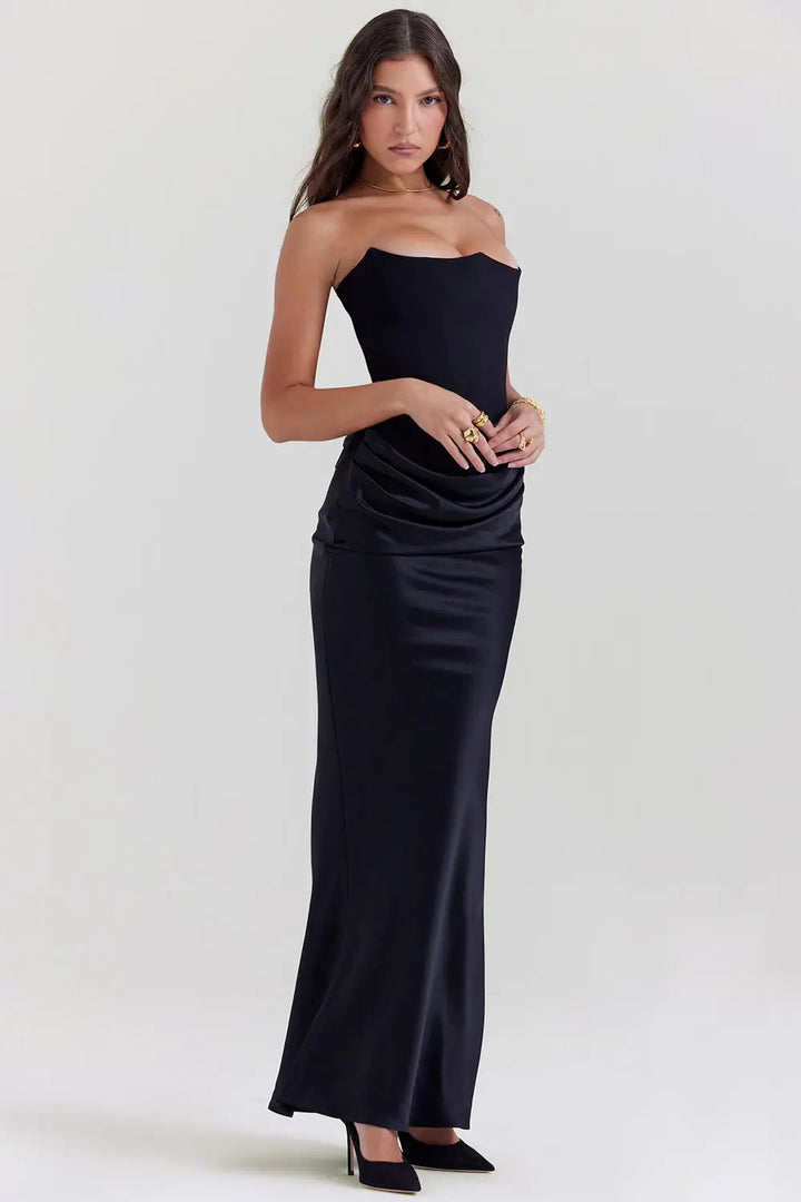 Piper | Women's Strapless Bodycon Midi Dress