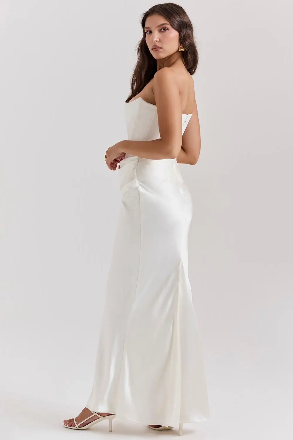Piper | Women's Strapless Bodycon Midi Dress