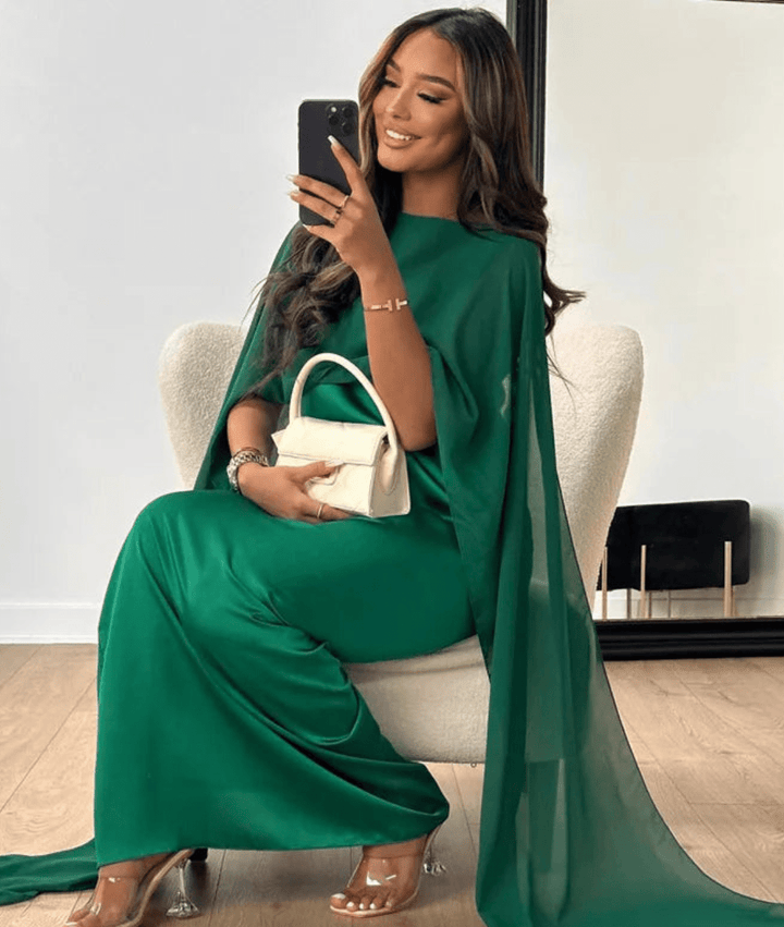Rachael | Women's Cape Maxi Dress