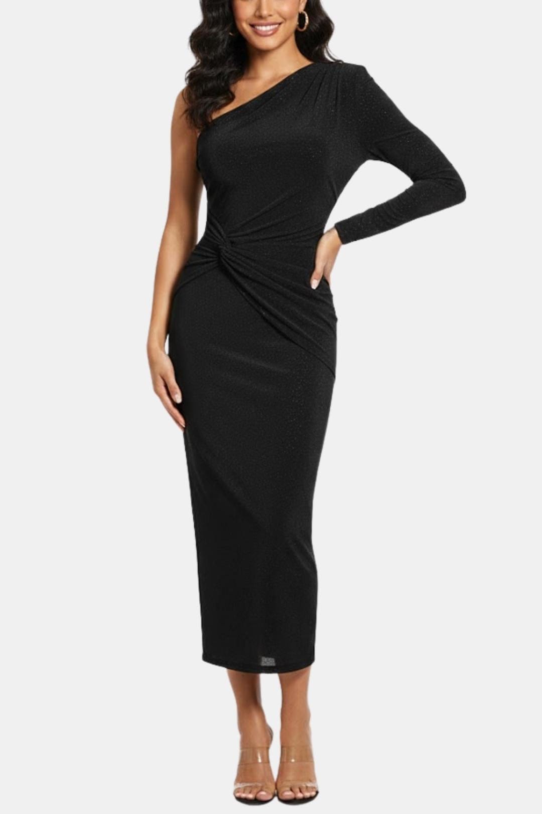 Sadie | Women's One Shoulder Midi Dress