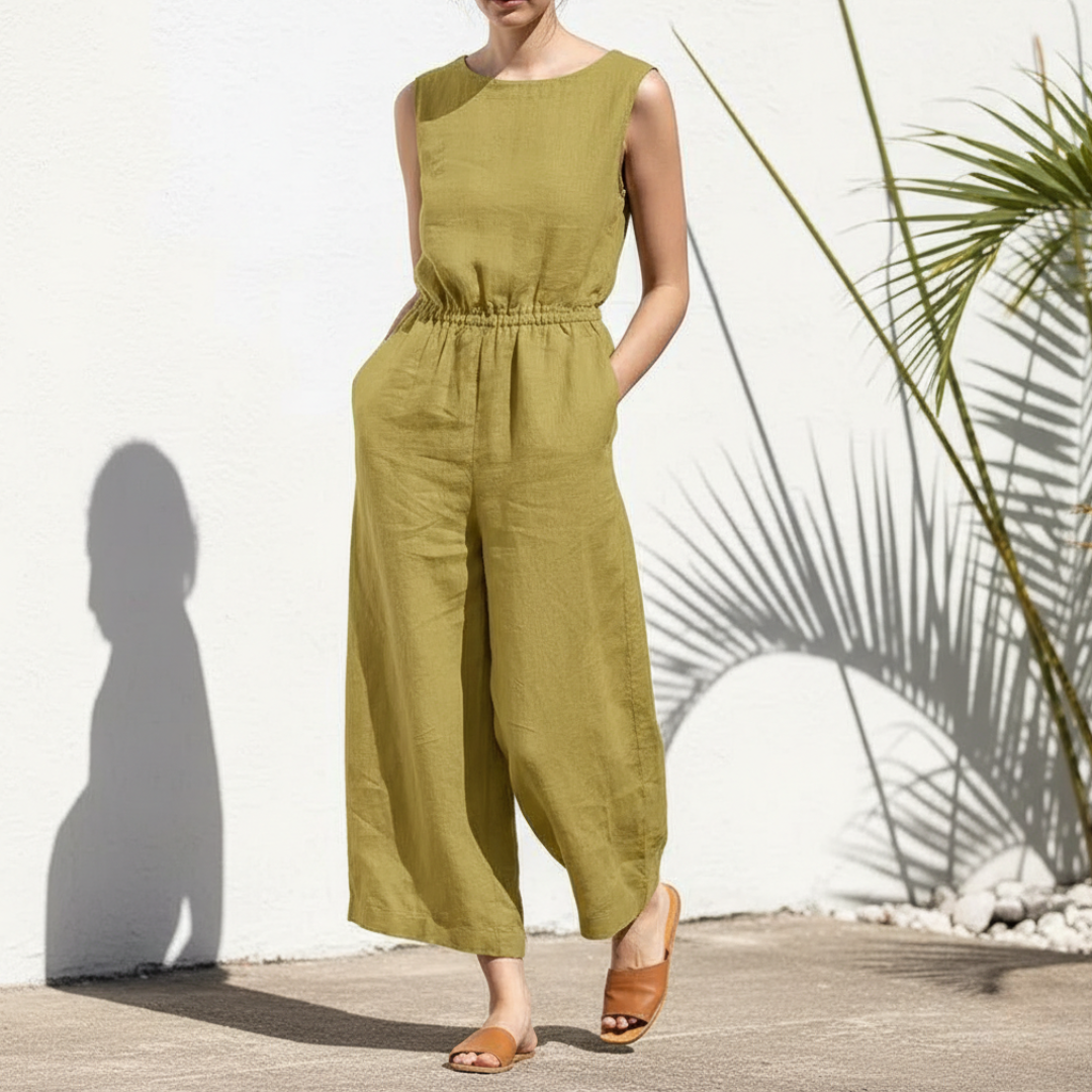 Sadie | Women's Sleeveless Casual Wide Leg Jumpsuit