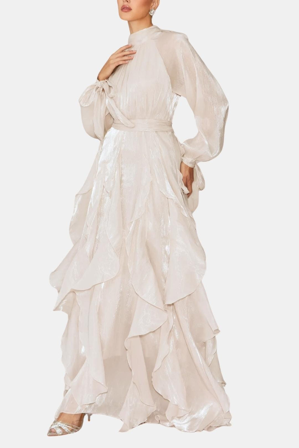 Sloane | Women's Ruffle Long Sleeve Maxi Dress