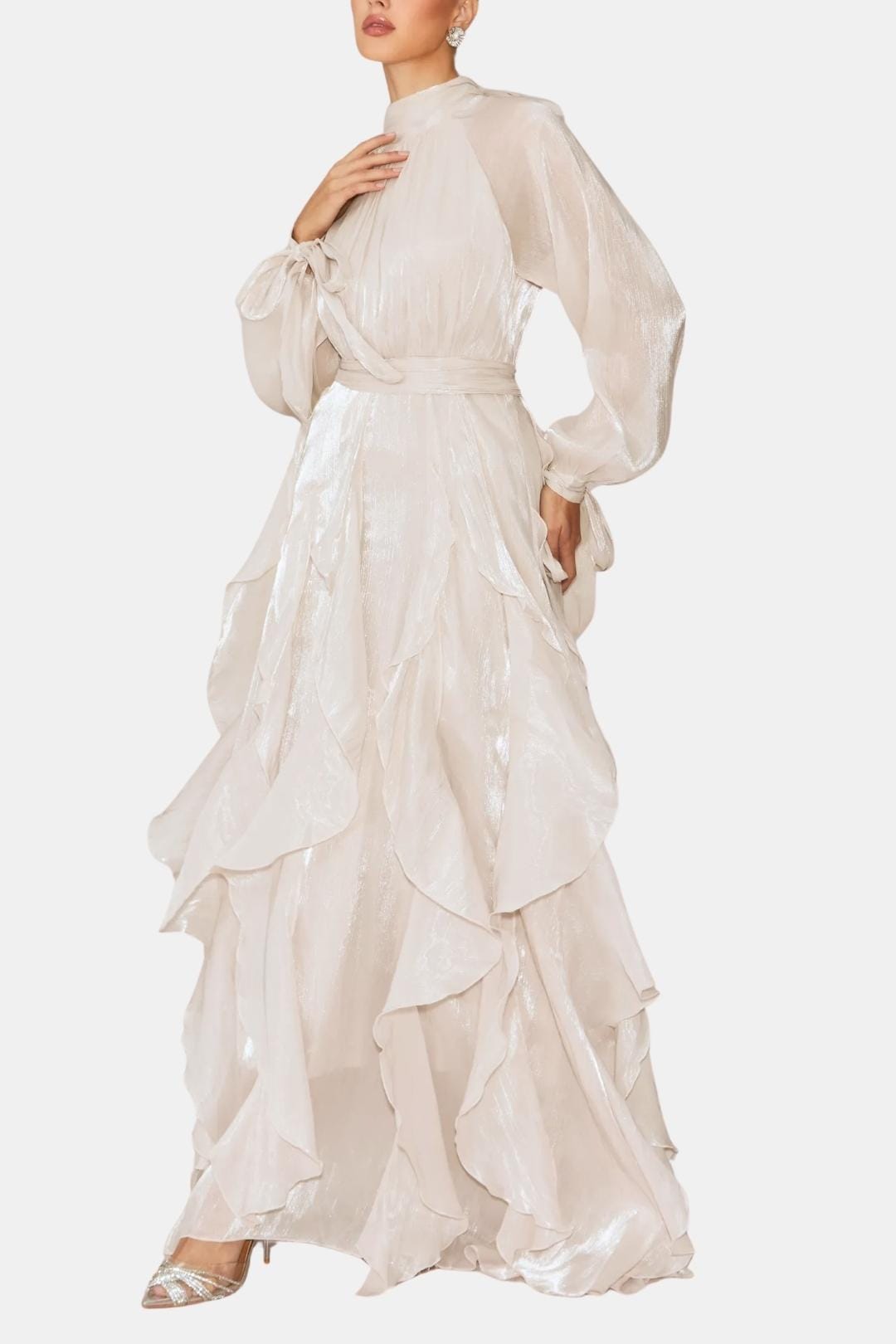 Sloane | Women's Ruffle Long Sleeve Maxi Dress