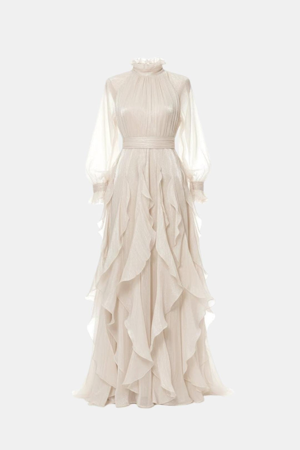 Sloane | Women's Ruffle Long Sleeve Maxi Dress
