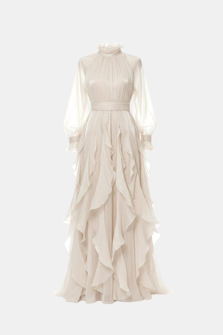 Sloane | Women's Ruffle Long Sleeve Maxi Dress