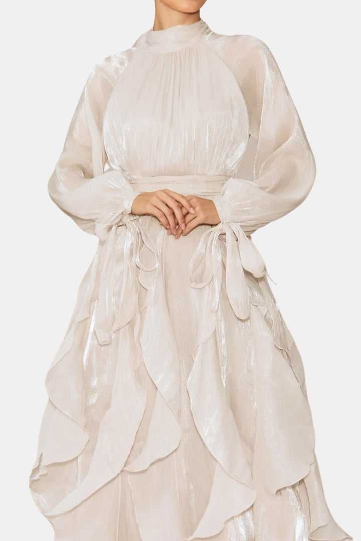 Sloane | Women's Ruffle Long Sleeve Maxi Dress