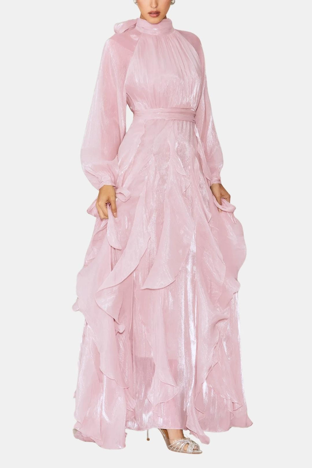 Sloane | Women's Ruffle Long Sleeve Maxi Dress