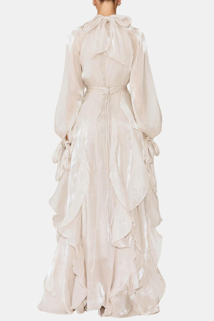 Sloane | Women's Ruffle Long Sleeve Maxi Dress