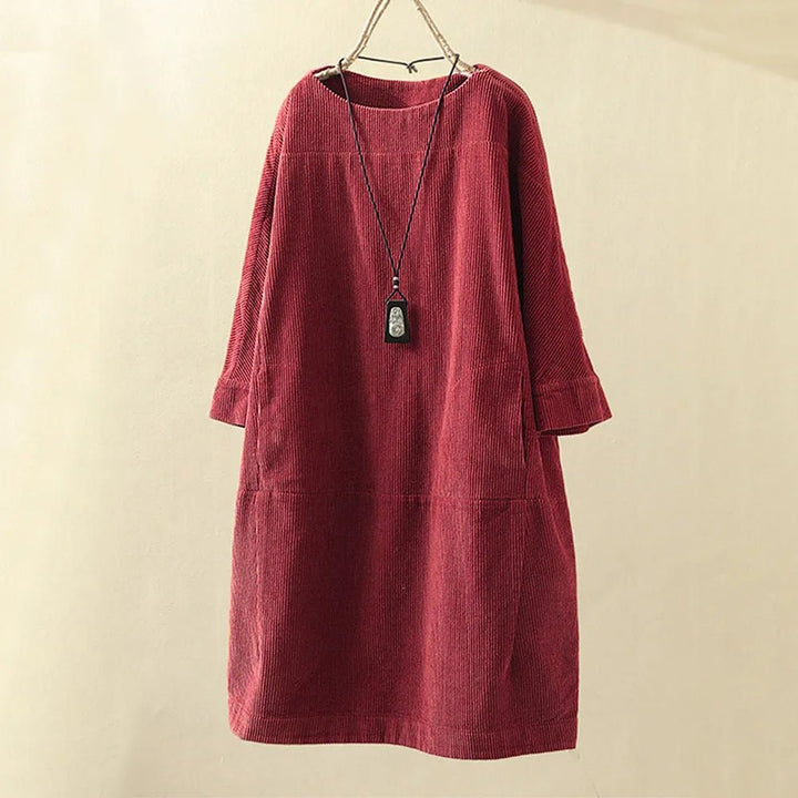 Sofia | Women's Long Sleeve A-Line Midi Dress