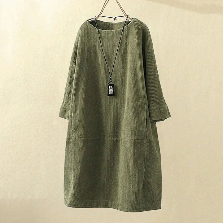 Sofia | Women's Long Sleeve A-Line Midi Dress