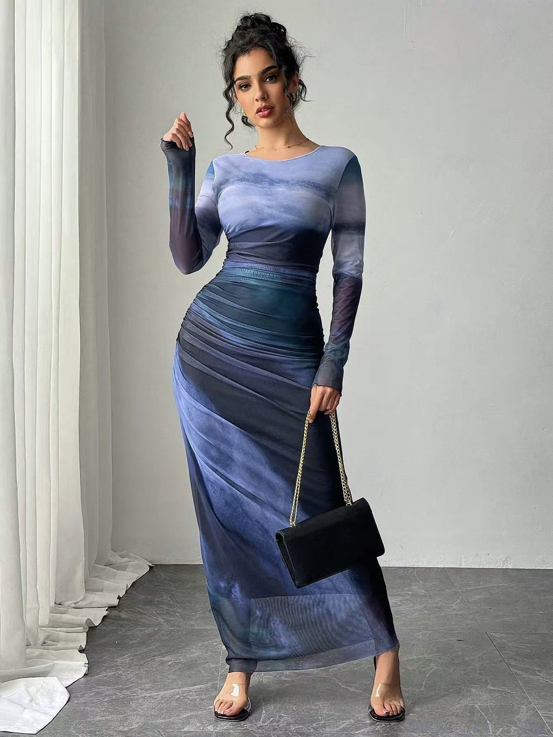 Tatum | Women's Long Sleeve Bodycon Maxi Dress