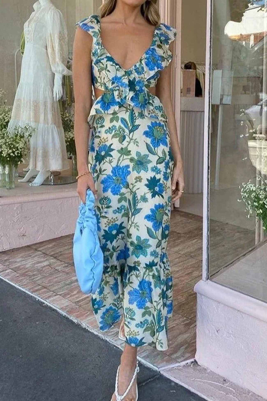 Tracy | Women's Sleeveless Maxi Floral Dress