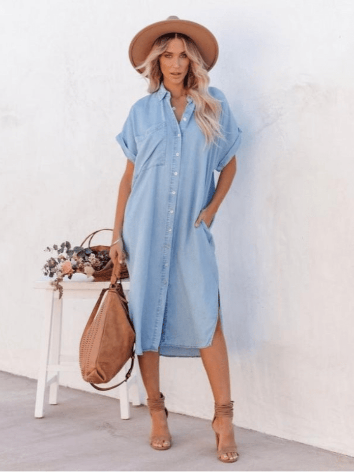 Valerie | Women's Button-Down Midi Shirt Dress