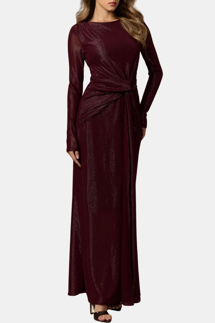 Willow | Women's Long Sleeve Knot Front Maxi Dress