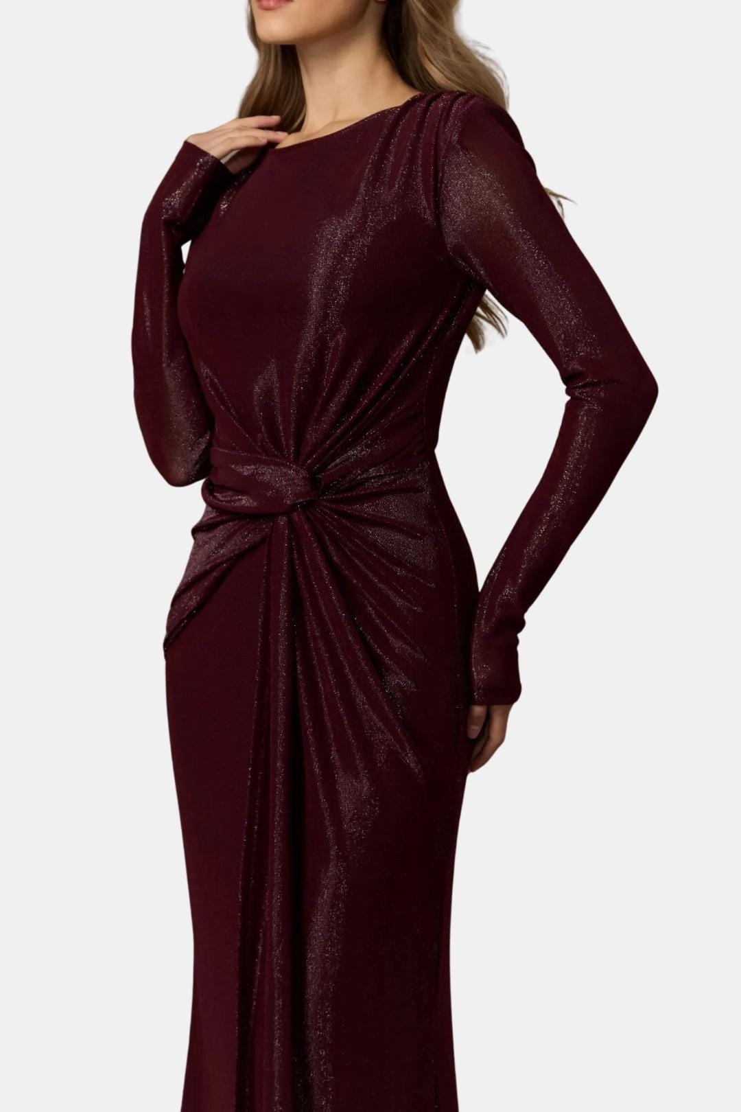 Willow | Women's Long Sleeve Knot Front Maxi Dress