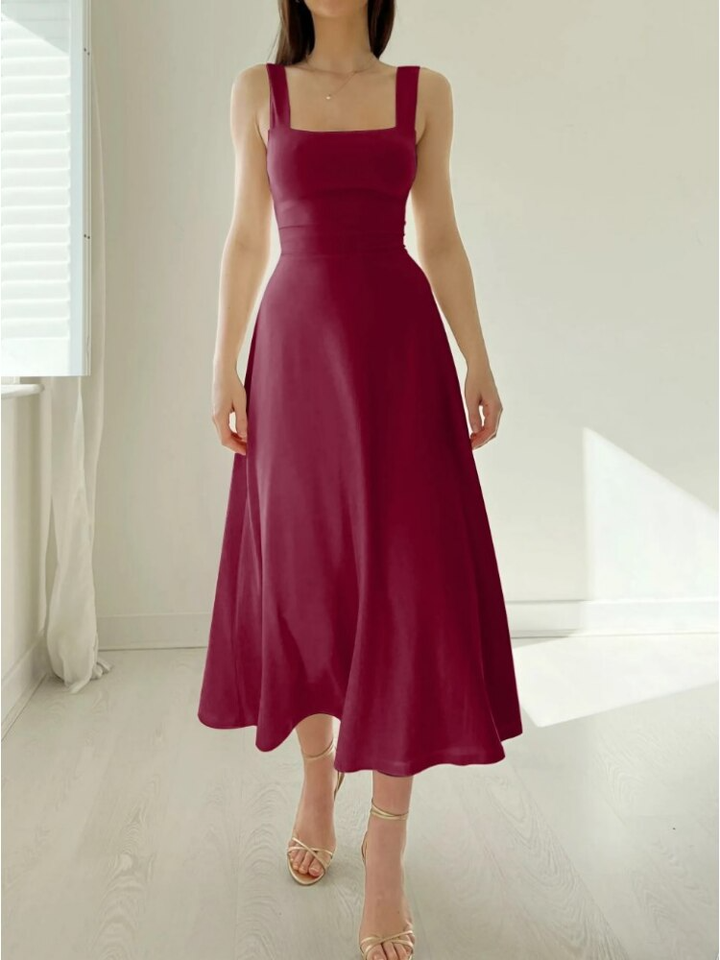 Yvonne | Women's Sleeveless A-Line Midi Dress